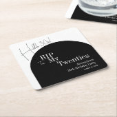 RIP 20s Hello 30s 30th birthday party Kartonnen Onderzetters (Schuin)