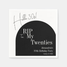 RIP 20s Hello 30s 30th birthday party