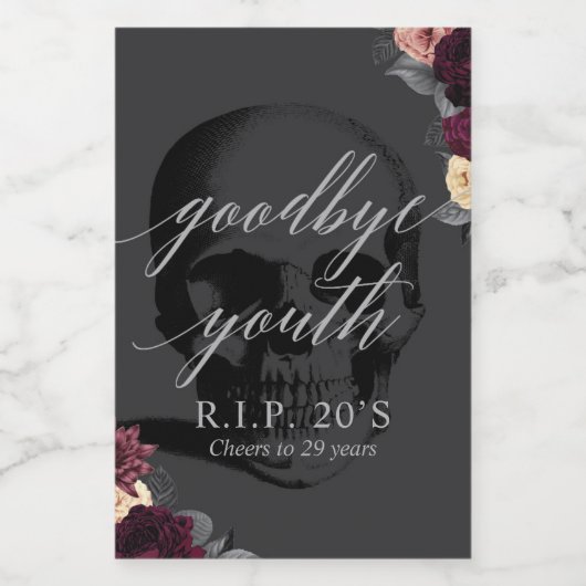 RIP 20s Mini Wine Bottle Label Set Wijn Etiket (Enkel label)