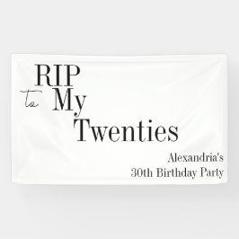 RIP 20s Minimal 30th Birthday Party Spandoek
