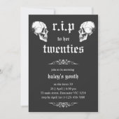RIP 20s naar haar Twenties Gothic Skulls 30th Birt Kaart (Voorkant)