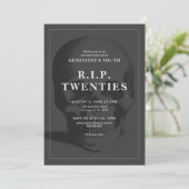 RIP 20's RIP Twintigers RIP Jeugd Afscheidsfeest Kaart (Staand voorkant)