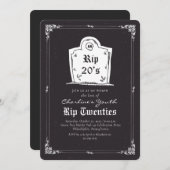 RIP 20s schedel Zwart 30ste verjaardag Party uitno Kaart (Voorkant / Achterkant)