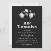 RIP 20s Twenties Begrafenis Elegant 30e verjaardag Kaart (Voorkant)