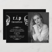 RIP 20s Twenties Funeral Skull 30th Birthday Foto Kaart (Voorkant / Achterkant)