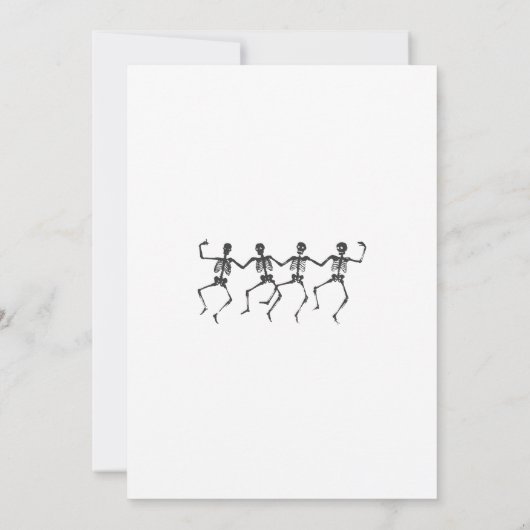 RIP 20s Twenties Grappige schedel begrafenis 30e v Kaart (Achterkant)