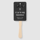 RIP 20s Twenties Grim Reaper Foto 30e verjaardag Handwaaier (Voorkant)