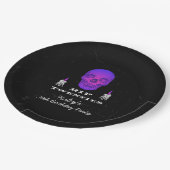 RIP 20s Twenties Paarse schedel Gotische 30e Verja Papieren Bordje (Gekanteld)