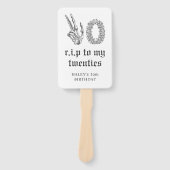 RIP 20s Twenties Skelet Foto 30e verjaardag Handwaaier (Voorkant)