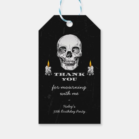RIP 20s Twenties Skull Gothic Black 30e verjaardag Cadeaulabel (Voorkant)