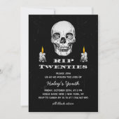 RIP 20s Twenties Skull Gothic Black 30e verjaardag Kaart (Voorkant)