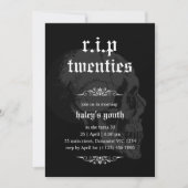 RIP 20s Twintiger Gothische Schedel Funeral 30e Ve Kaart (Voorkant)
