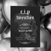 RIP 20s Twintiger Gothische Schedel Funeral 30e Ve Kaart