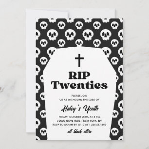 RIP 20s Twintigers Funeral Goth 30e Verjaardag Kaart