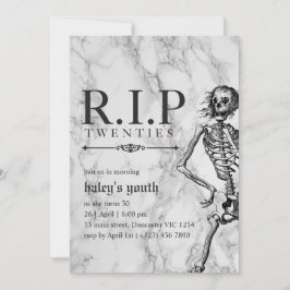RIP 20s Twintigers Funny Schedel Begrafenis 30e Ve Kaart