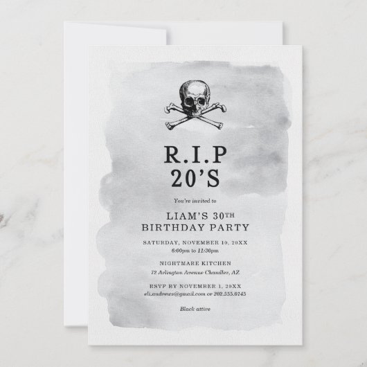 RIP 20's Uitnodiging (Voorkant)