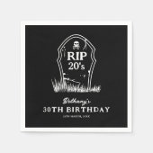 RIP 20s Zwarte Witte 30e verjaardag Partij Servet (Voorkant)