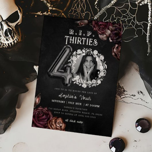 RIP 30s 40th Verjaardag Dood aan mijn Jeugd Foto Kaart