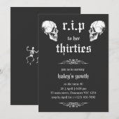 RIP 30s naar haar Twenties Gothic Skulls 40e verja Kaart (Voorkant / Achterkant)