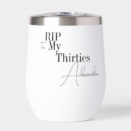 RIP 30s Party 40th Birthday Black and White (Voorkant)