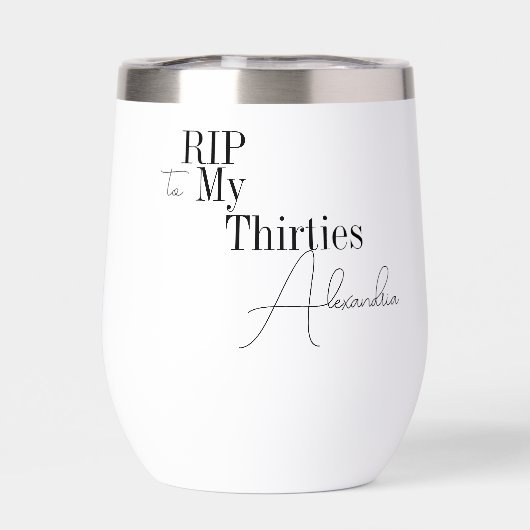 RIP 30s Party 40th Birthday Black and White (Achterkant)