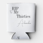 RIP 30s Party 40th Birthday Black and White Blikjeskoeler (Voorkant)