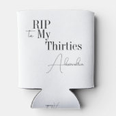 RIP 30s Party 40th Birthday Black and White Blikjeskoeler (Achterkant)