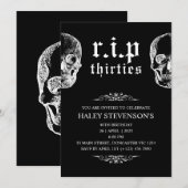 RIP 30s Thrities Funny Skull Funeral 40th Birthday Kaart (Voorkant / Achterkant)