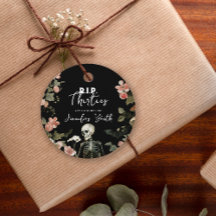 RIP 40th Birthday Party Skeleton Roze Bloemen