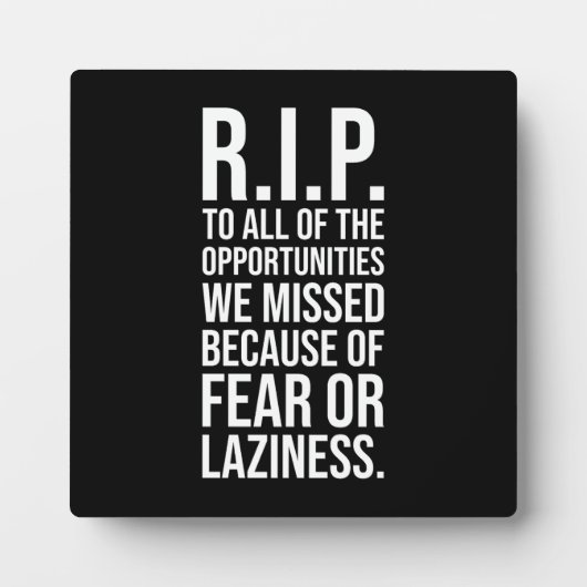 RIP aan gemiste kansen, Gym, Hustle, Succes Fotoplaat (Voorkant)