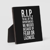 RIP aan gemiste kansen, Gym, Hustle, Succes Fotoplaat (Voorkant)