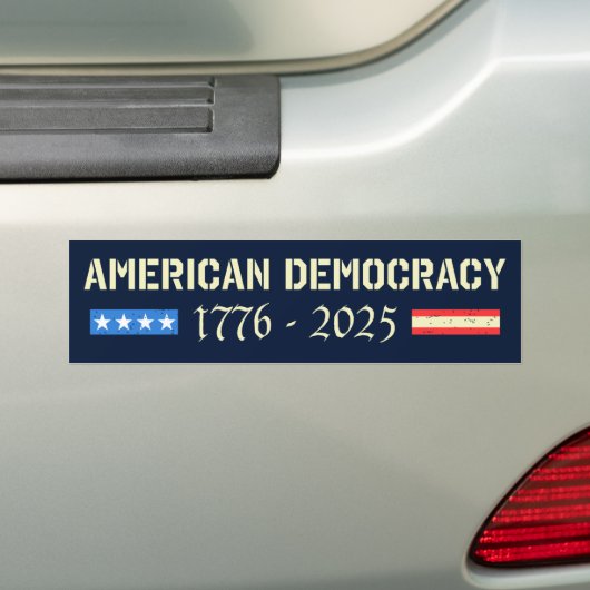 RIP Amerikaanse Democratie 1776-2025 Anti-Trump Bumpersticker (Op auto)