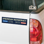 RIP Amerikaanse Democratie 1776-2025 Anti-Trump Bumpersticker (Op Truck)
