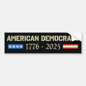 RIP Amerikaanse Democratie 1776-2025 Anti-Trump Bumpersticker (Voorkant)