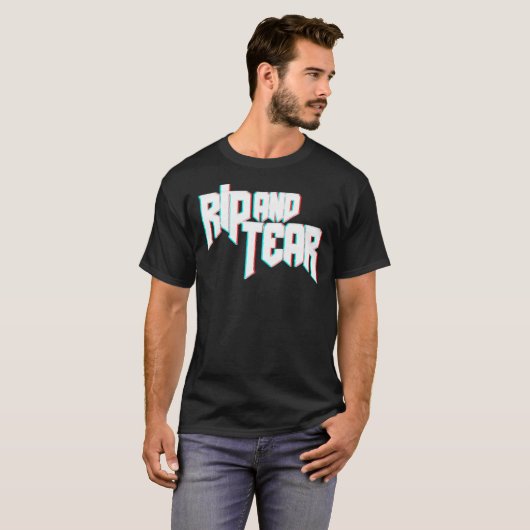 Rip and Tear Doom Eternal Essential Active T- T-shirt (Voorkant volledig)