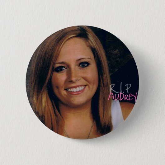 RIP Audrey-toets Ronde Button 5,7 Cm (Voorkant)