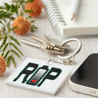 RIP batterij Acryl Sleutelhanger