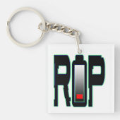 RIP batterij Acryl Sleutelhanger (Voorkant)