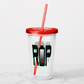 RIP batterij Acryl Tumbler Acryl Drinkbeker (Achterkant)