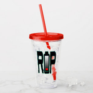 RIP batterij Acryl Tumbler Drinkbeker