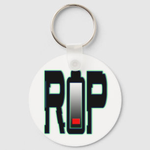RIP Batterij Button Sleutelhanger