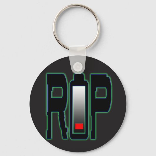 RIP Batterij Button Sleutelhanger (Voorkant)