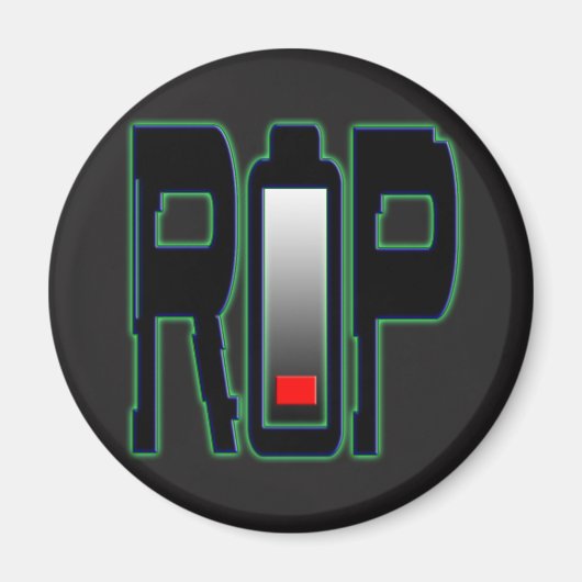 RIP batterij cirkel magneet (Voorkant)