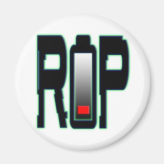 RIP batterij cirkel magneet (Voorkant)