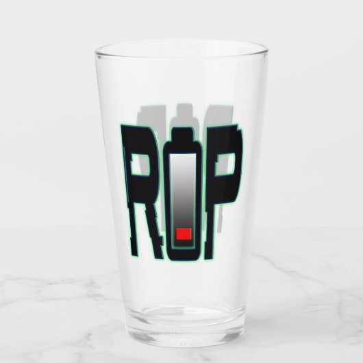 RIP Batterij Glas Cup (Achterkant)