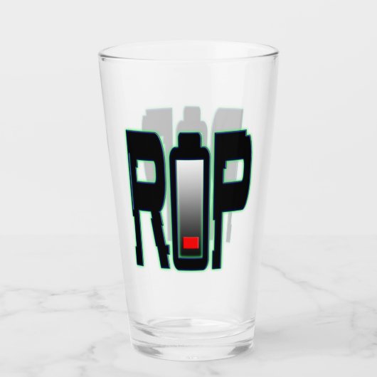 RIP Batterij Glas Cup (Voorkant)