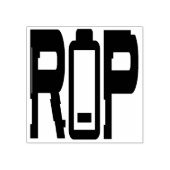 RIP Batterij Hout Art Stamp Rubberstempel (Afrduk)