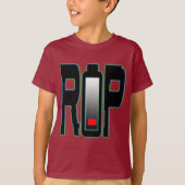 RIP Batterij Kinderen Basic T-shirt (Voorkant)