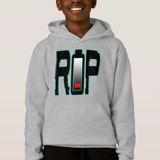 RIP batterij Kinderen Pullover Hoodie (Voorkant)