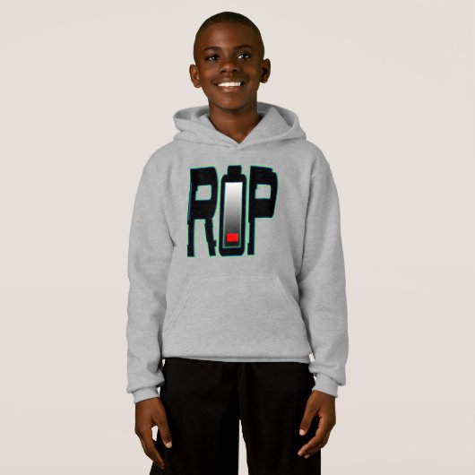 RIP batterij Kinderen Pullover Hoodie (Voorkant volledig)